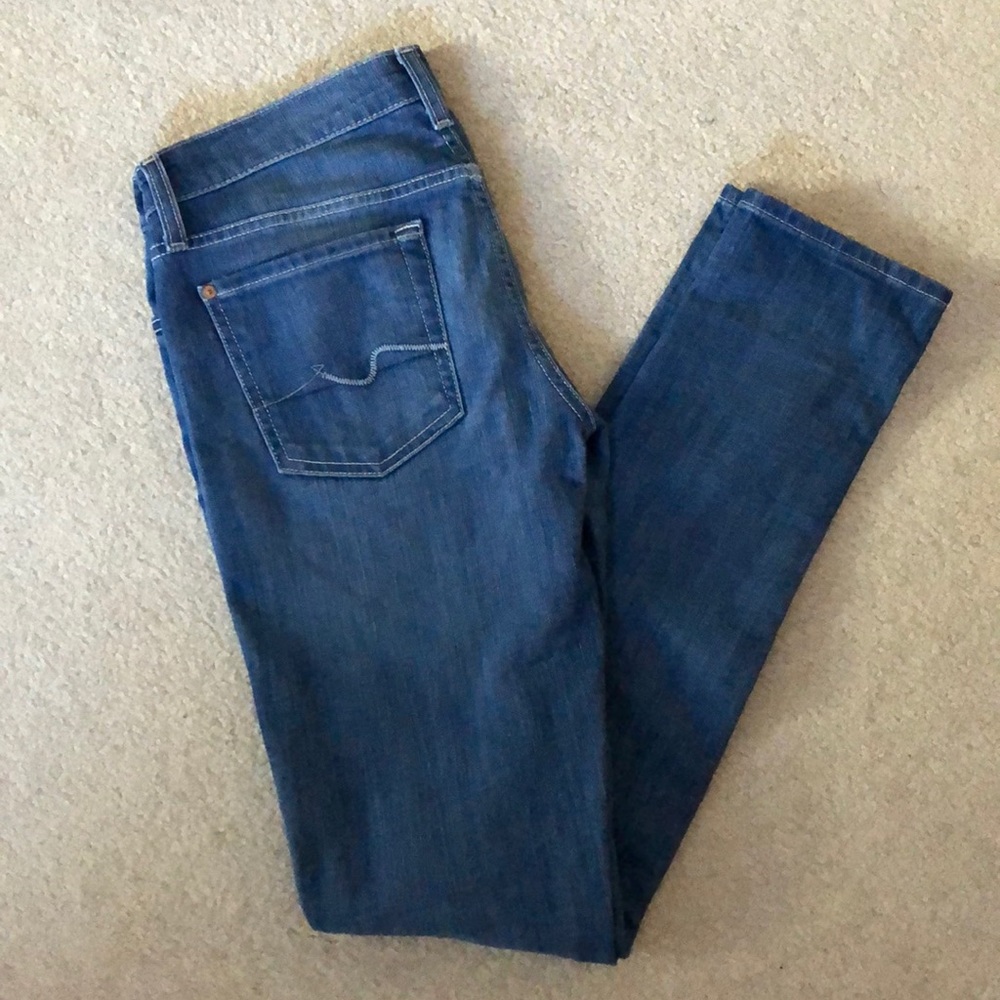 Low Rise Straight 7 for All Mankind Jeans
